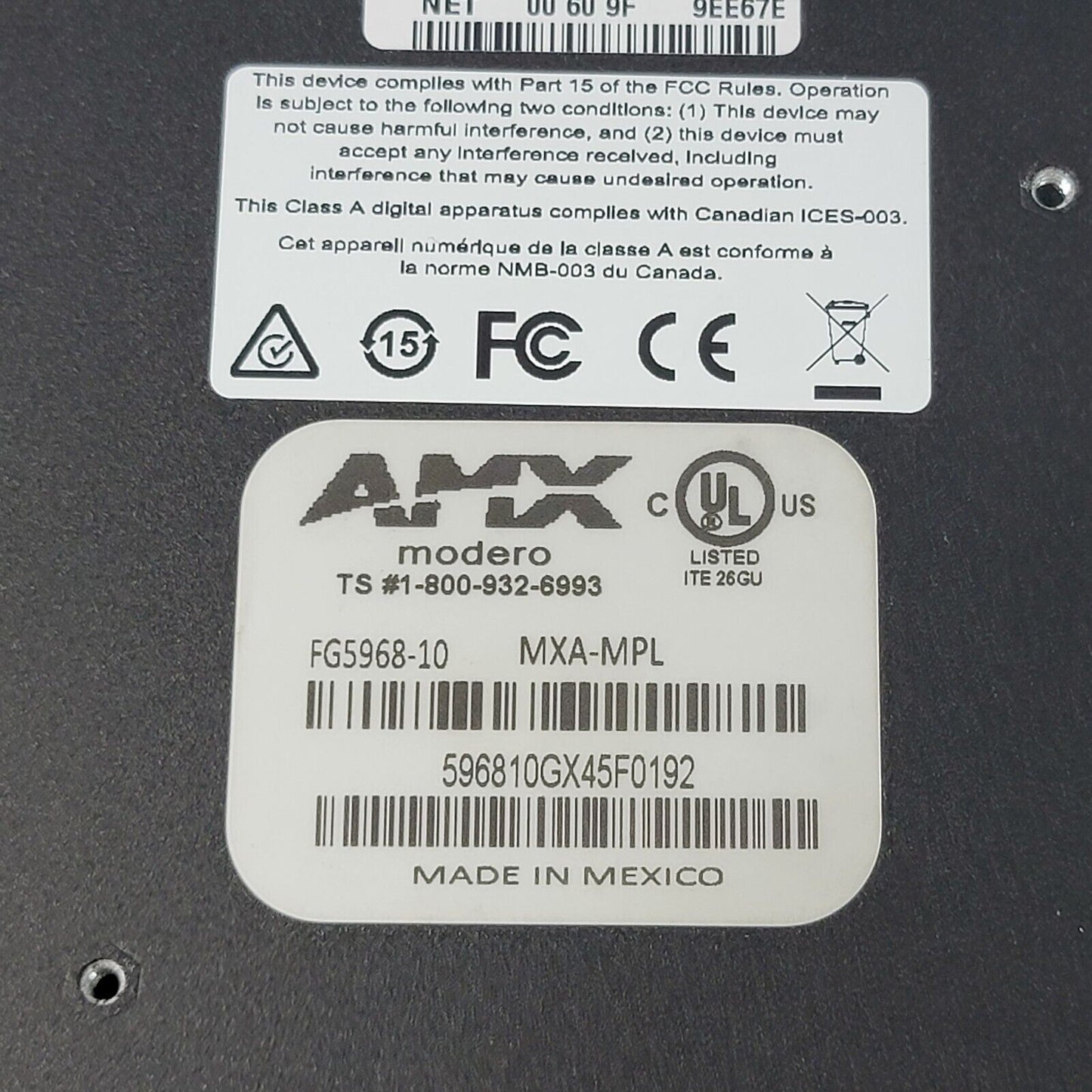 AMX MXA-MPL Modero X and Modero S Series Multi Preview Live FG5968-10