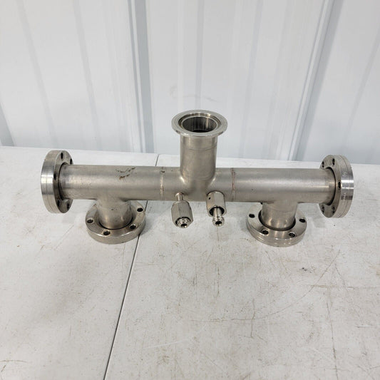 Custom High Vacuum Manifold 4x 2.75" CF, KF40/NW40, 2x 1/2" VCR