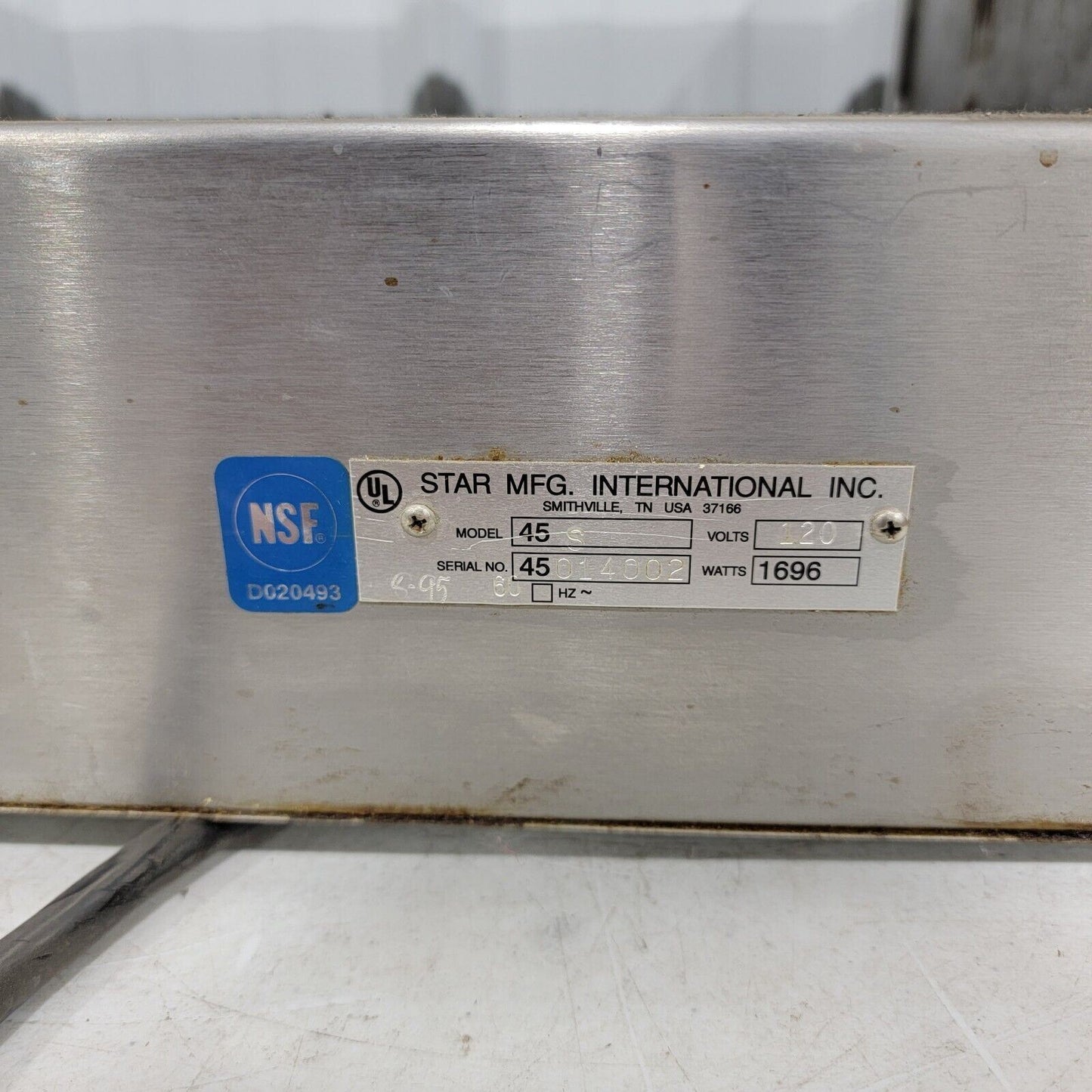 *READ* Commercial Food Service Hot Dog Roller Grill Star MFG 45S 120v