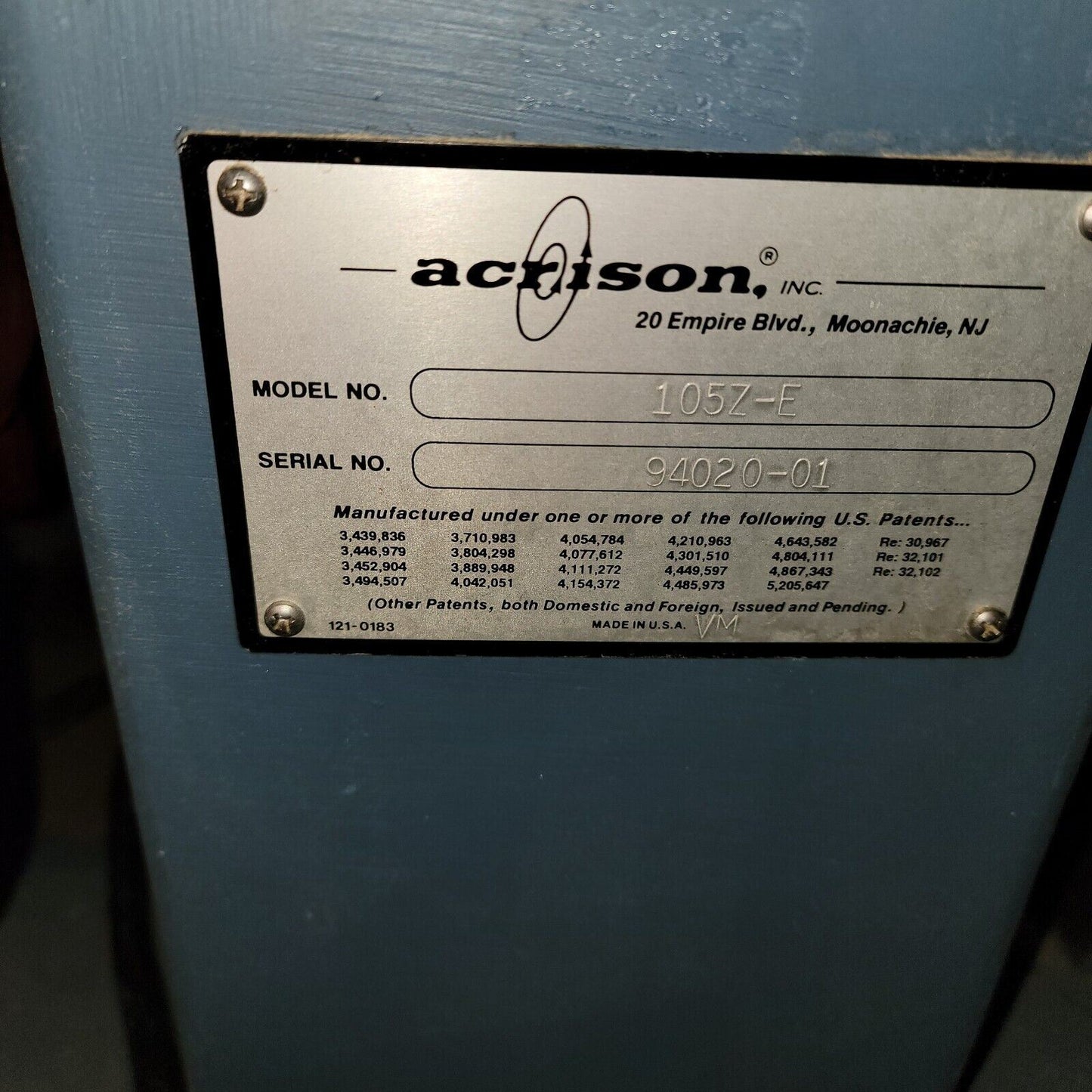 Acrison 105Z-E Dry Solids Volumetric Feeder w/ 1 HP DC Motor, 050-1A Speed Cont.