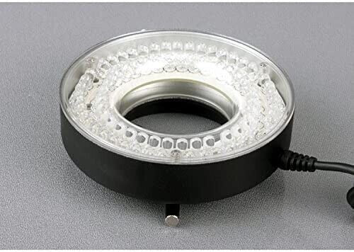 60-LED Microscope Ring Light with Solid Black Metal Control Box