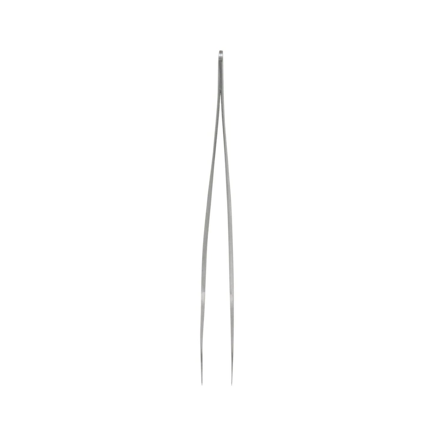 High Precision 4-1/2 in. Curved Flat Tip Tweezers Forceps