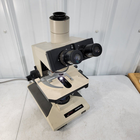 Olympus BHTU BH-2 Microscope w/ 10x/20L Eyepieces, 4x 10x 20x 100x  Objectives
