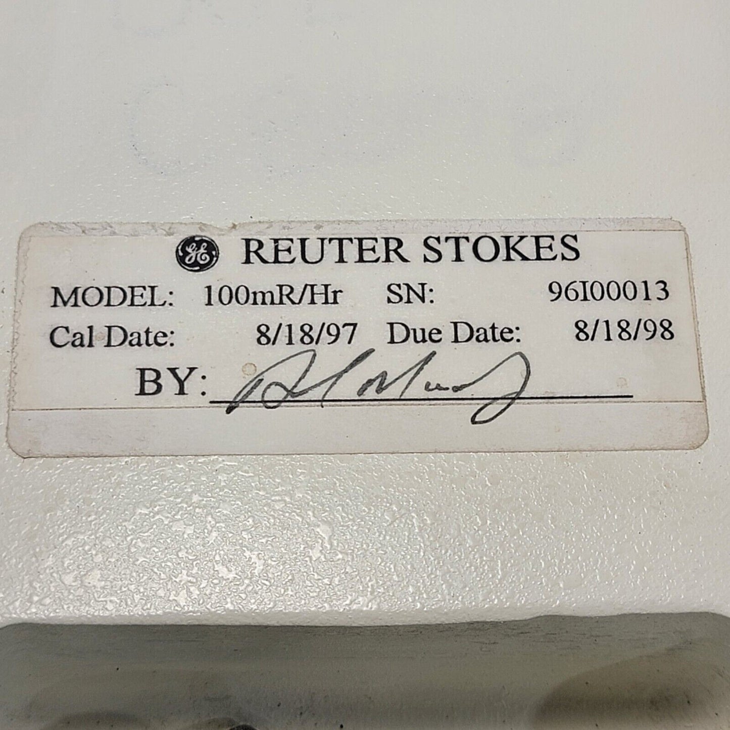 GE Reuter-Stokes 100mR/Hr Gamma Radiation Detector 0-100 mR/hr, 0-1 Sv/hr