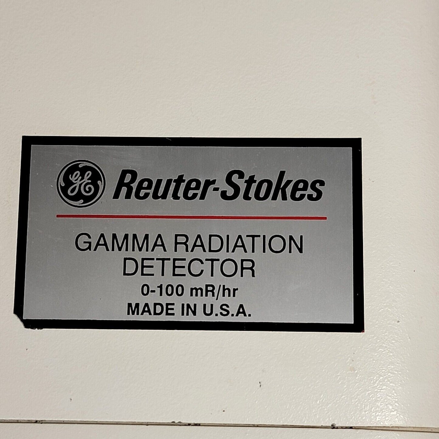 GE Reuter-Stokes 100mR/Hr Gamma Radiation Detector 0-100 mR/hr, 0-1 Sv/hr