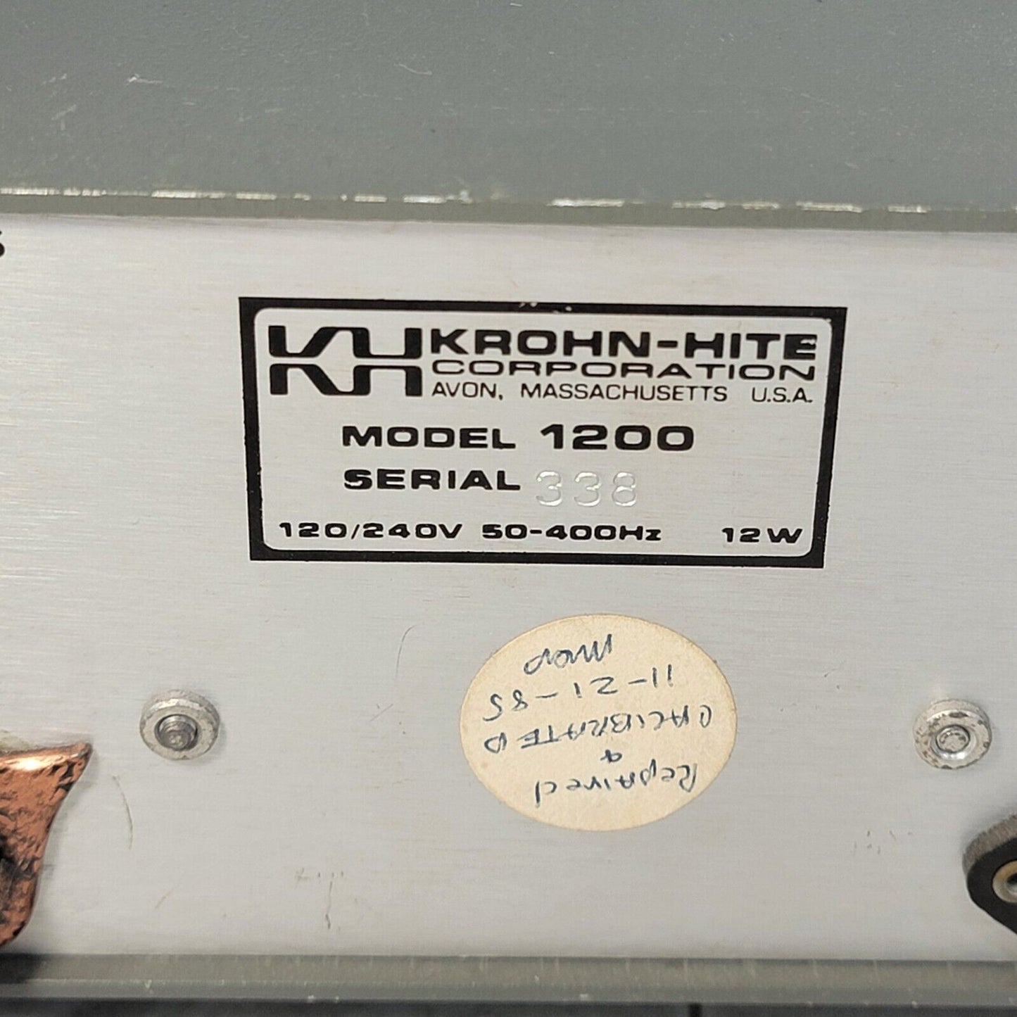 *Read Description* Krohn-Hite 1200 Sweep / Audio Function Generator