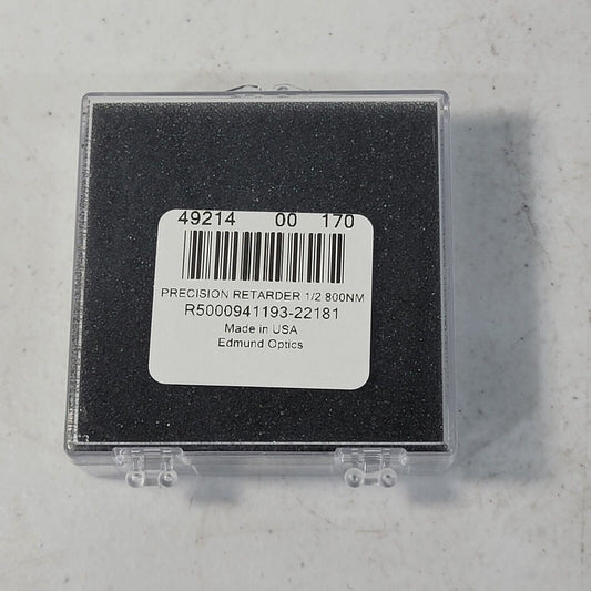 Edmund Optics 49-214 Precision Zero Order Waveplates (Retarders) 1/2 800nm