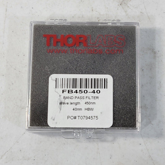 Thorlabs FB450-40 Bandpass Filter 450nm CWL, 40nm FWHM HBW 1" OD