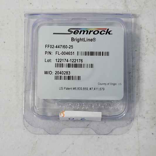 Semrock BrightLine FF02-447/60-25 447nm Fluorescence Filter 1" OD