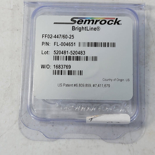 Semrock BrightLine FF01-550/88-25 550nm Fluorescence Filter 1" OD NEW