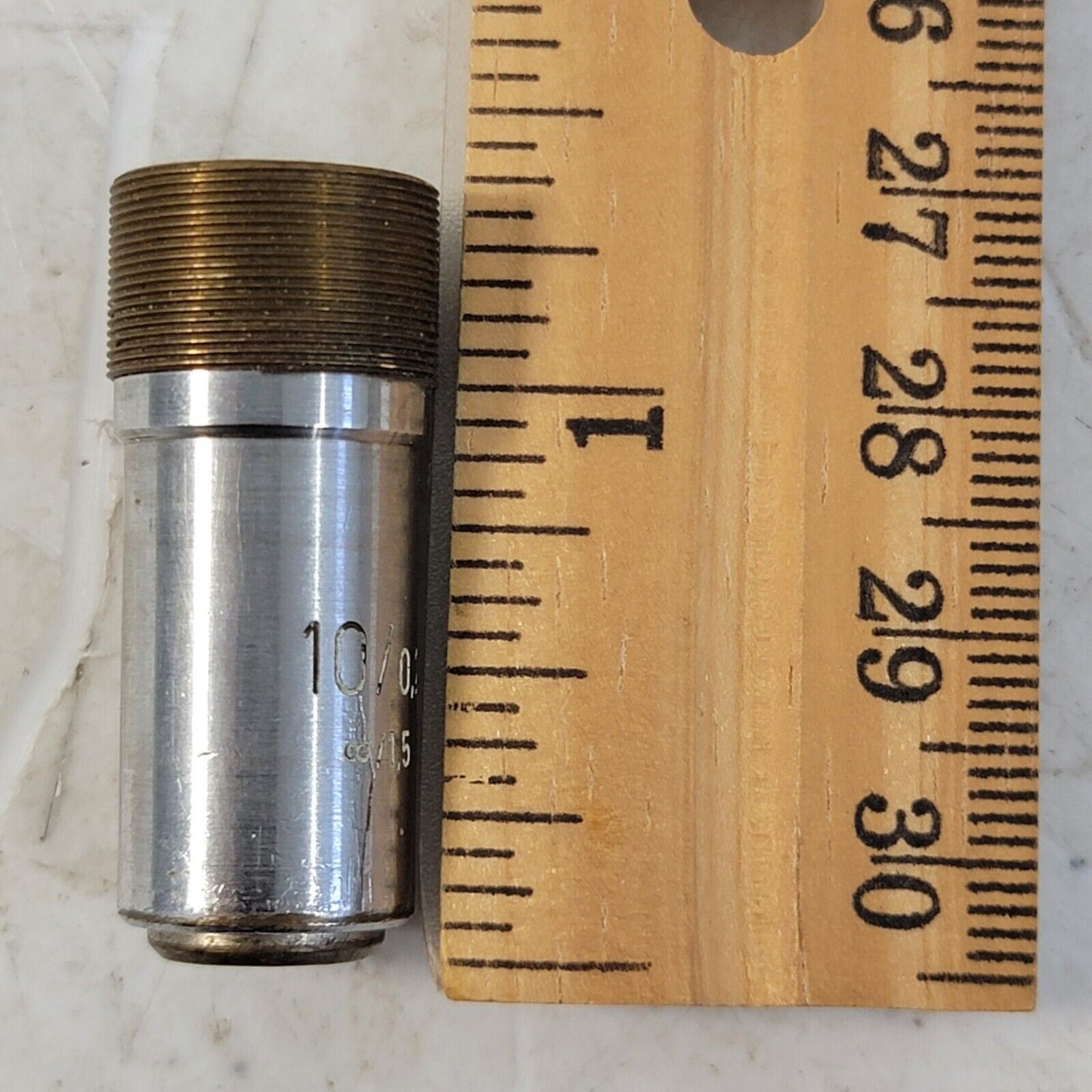 ZEISS 10x Epiplan Microscope Objective 10/0,2 Inf/1,5 w/ White Text Long Threads