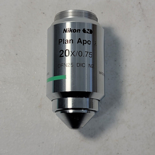 Nikon N Plan APO Lambda 20x/0.75 Microscope Objective OFN25 DIC N2 WD = 1mm