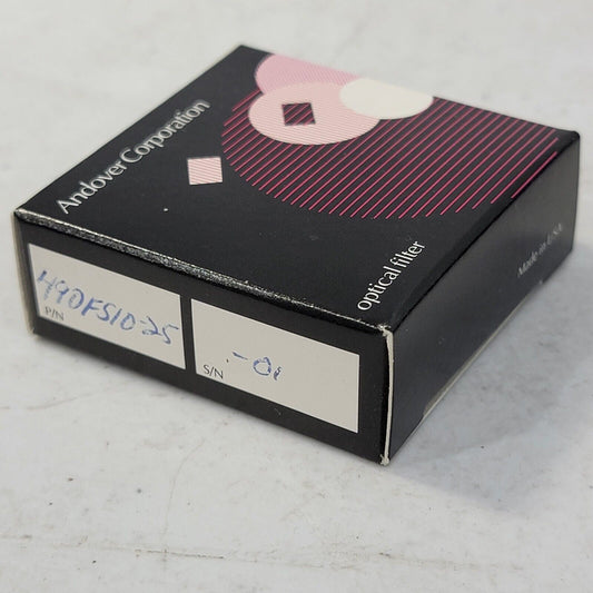 Andover Optical Bandpass Filter 490FS10-25 490nm CWL, 10nm FWHM, 1" OD