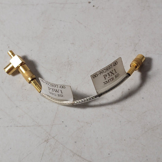 Varian NMR RF Signal Cable 00-992897-00 P3X1 P3W1 Gold Connectors w/ Tee