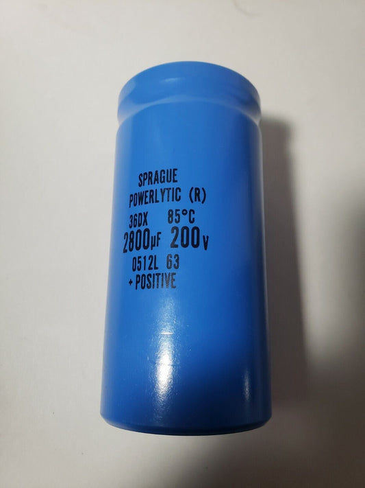 Sprague Powerlytic 36DX 2800uF 200V Capacitor