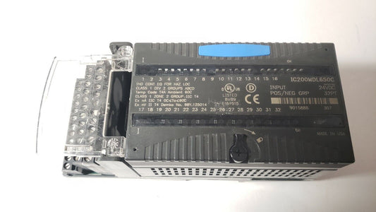 GE Fanuc IC200MDL650C Input Pos/Neg 24 VDC 32 Point Module IC200MDL650 IC200