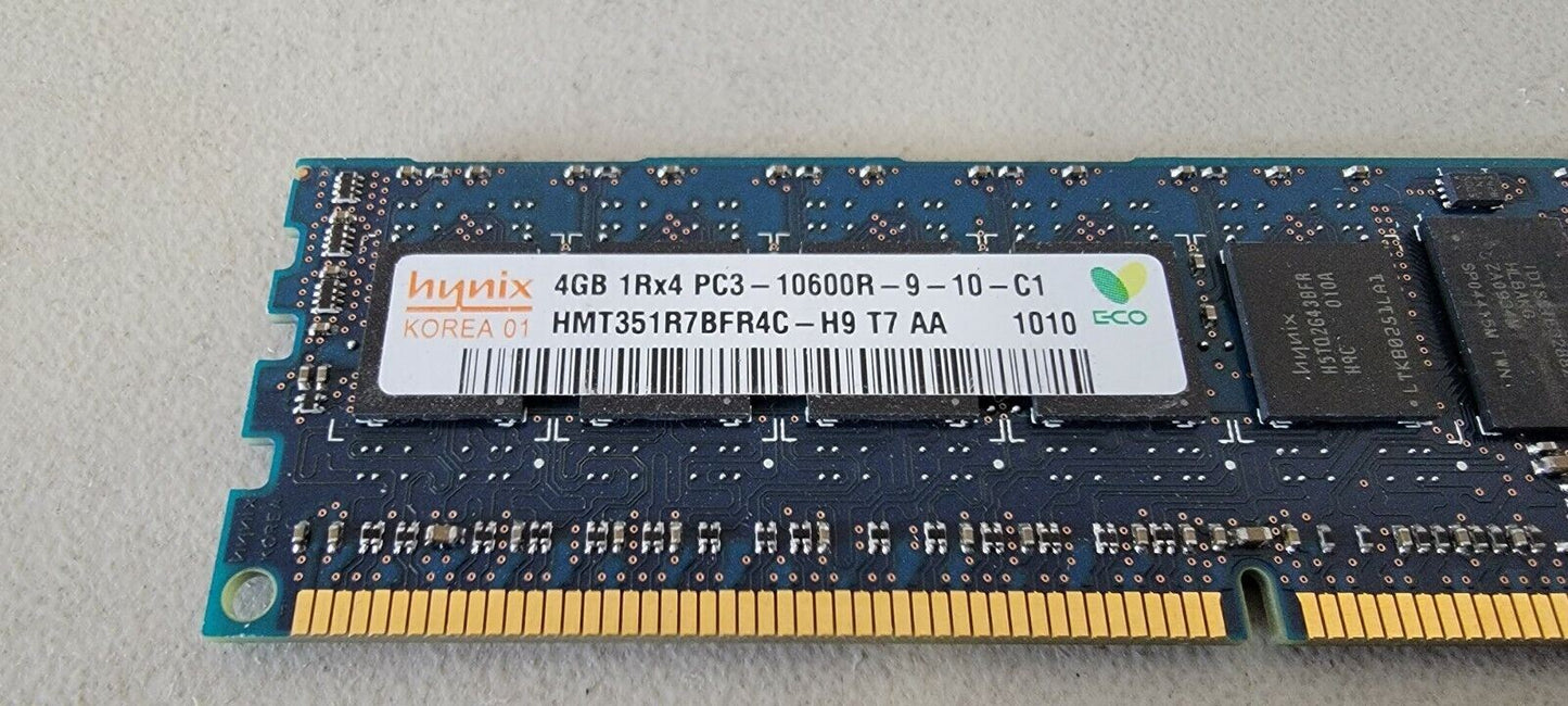 Hynix 4GB 1Rx4 PC3-10600R DDR3-1333 ECC Server RAM RDIMM HMT351R7BFR4C-H9