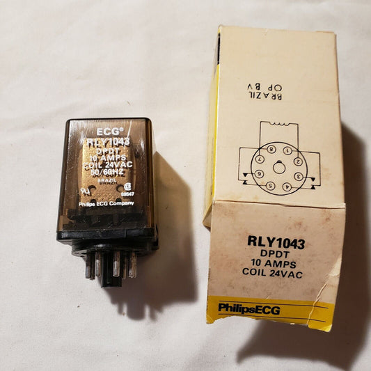Philips ECG RLY1043 DPDT 10A 24VAC