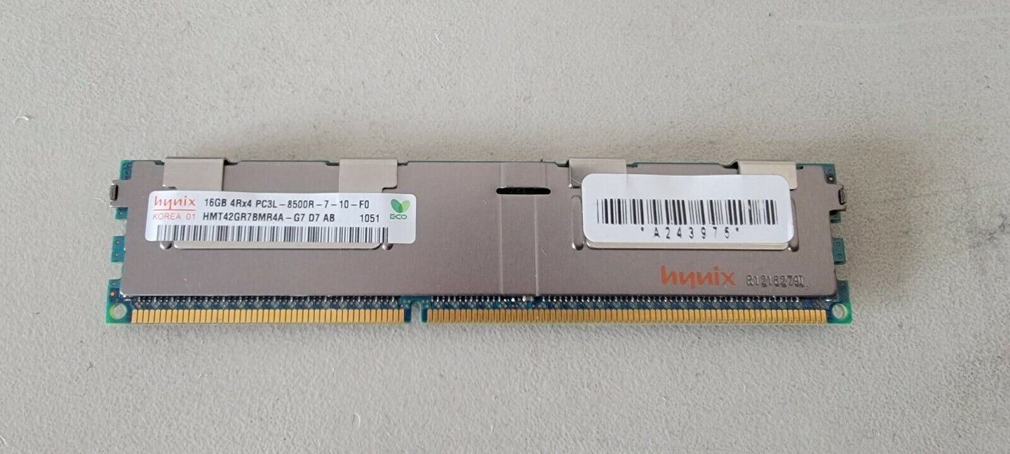 16gb DDR3 RAM Desktop 4Rx4 PC3L-8500R-7-10-F0 Hynix RDIMM ECC 1066 for Dell