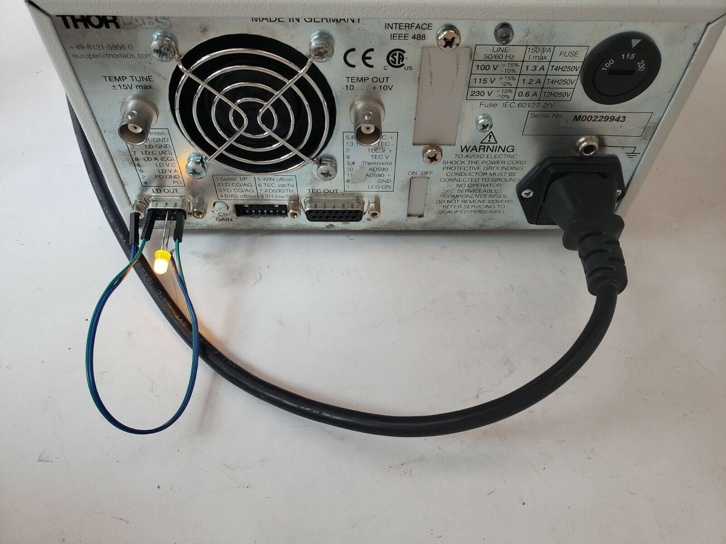 ThorLabs ITC510 - Benchtop Laser Diode and Temperature Controller TESTED