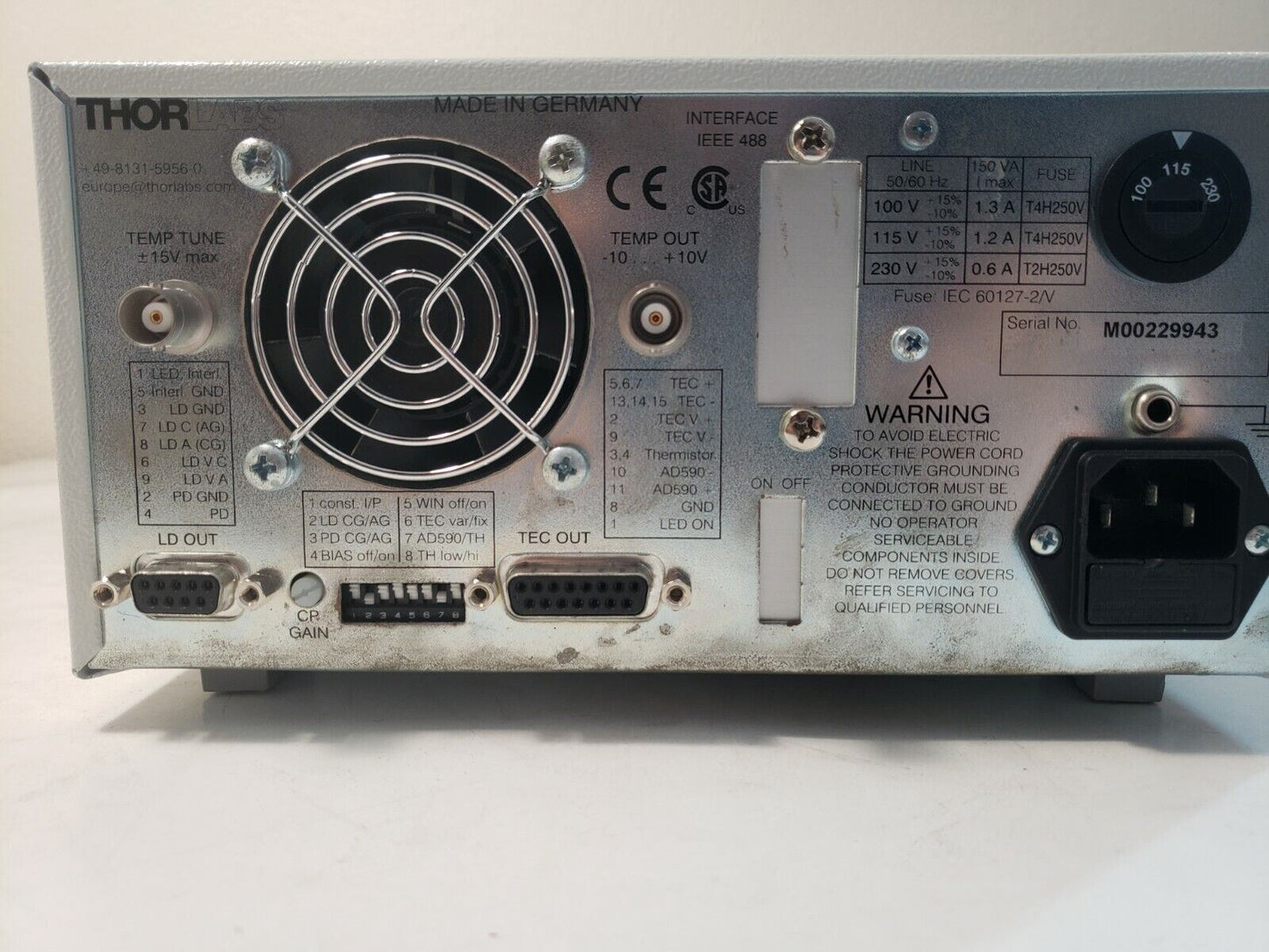 ThorLabs ITC510 - Benchtop Laser Diode and Temperature Controller TESTED