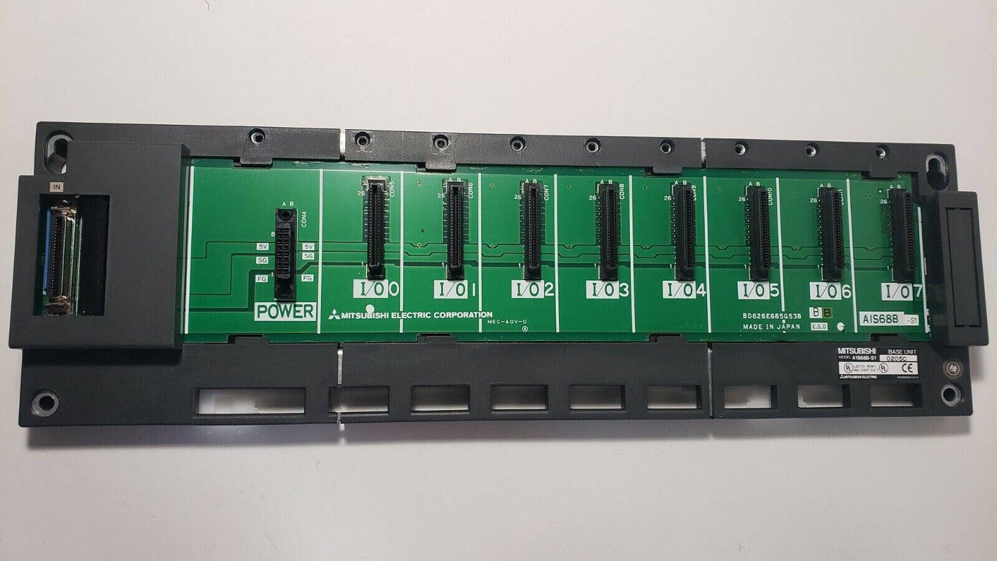 Mitsubishi A1S68B-S1 Base Unit MELSEC 8 Channel with Power Distribution