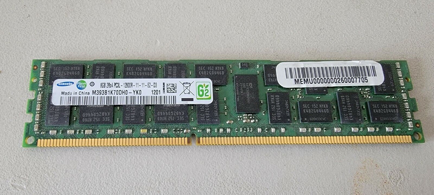 Samsung 8gb Server RAM DIMM 2Rx4 PC3L-12800R-11-11-E2-D3 ECC DDR3-1600 M393B1K70