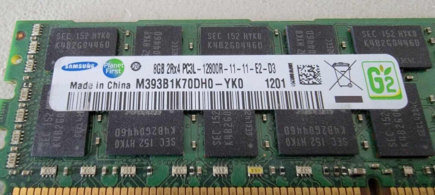 Samsung 8gb Server RAM DIMM 2Rx4 PC3L-12800R-11-11-E2-D3 ECC DDR3-1600 M393B1K70