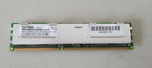 Elpida 4GB 2Rx4 PC3-8500 DDR3-1066 RAM DIMM Memory Module EBJ41HE4BAFA-AE-E