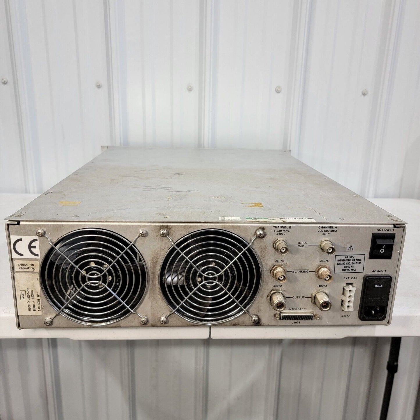 Varian AMT RF Dual Band Power Amplifier 6-500 MHz 3900C-12 for NMR Systems