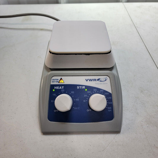 Tested- VWR 400W 120v Stirrer/Hotplate 12365-346 500°C 4"x4"