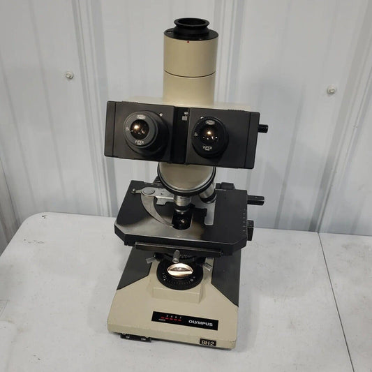 Olympus BH-2 BHTU Stereo Microscope w/ WF10X Eyepieces 3x Objectives, Trinocular