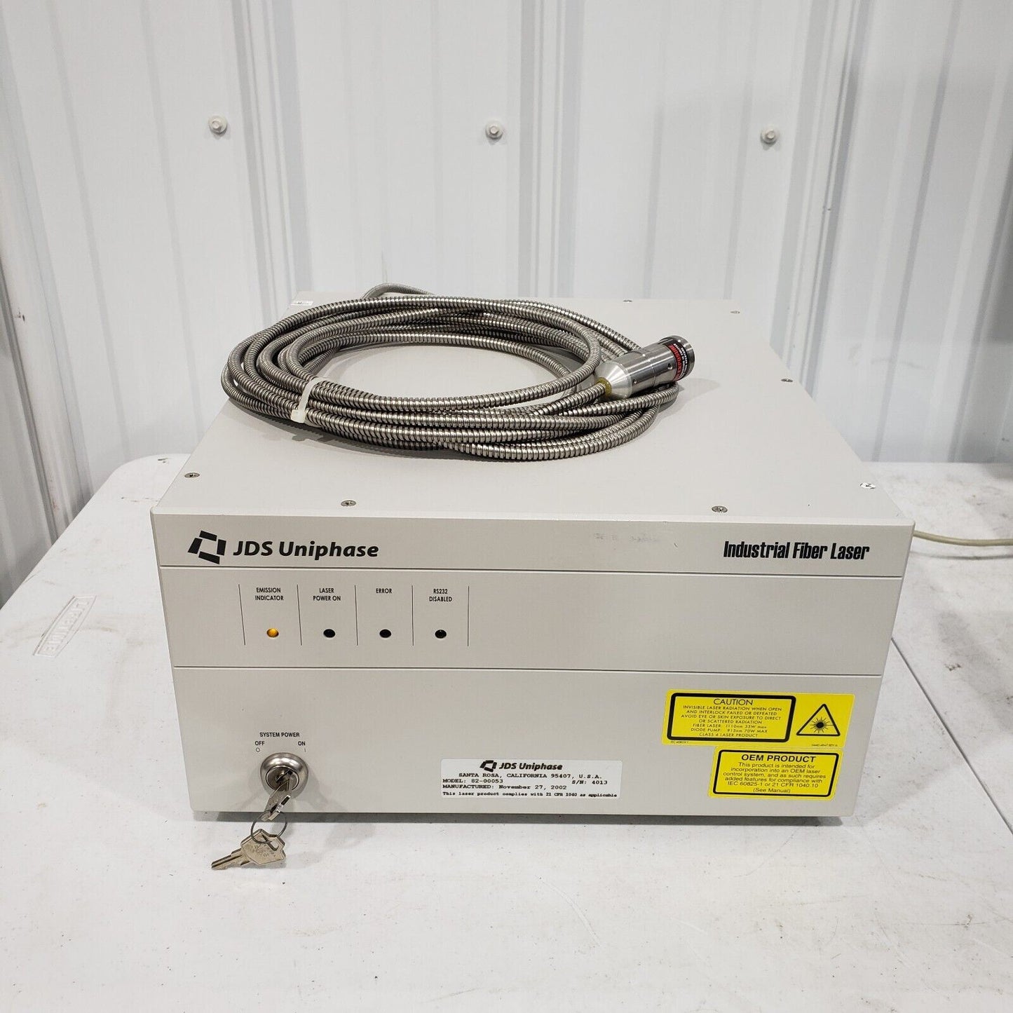 *Tested-Works* JDS Uniphase Industrial Fiber Laser 1110nm 35W Max 82-00053