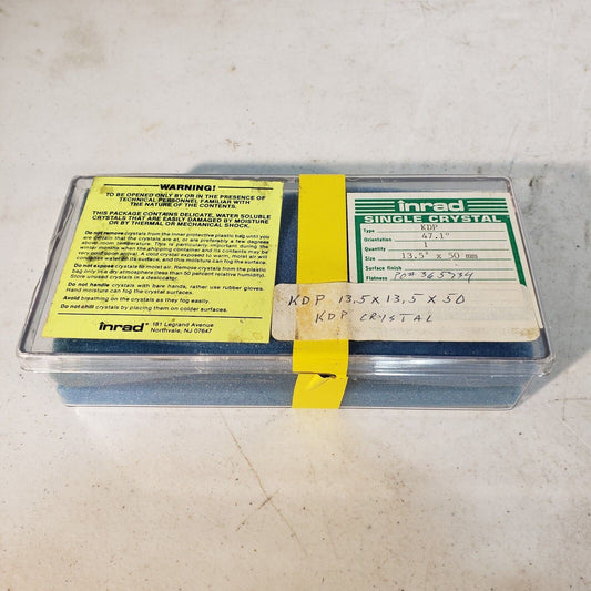 Inrad KDP Crystal 13.5x13.5x50mm 47.1 Deg Laser Harmonic Generator Oscillator