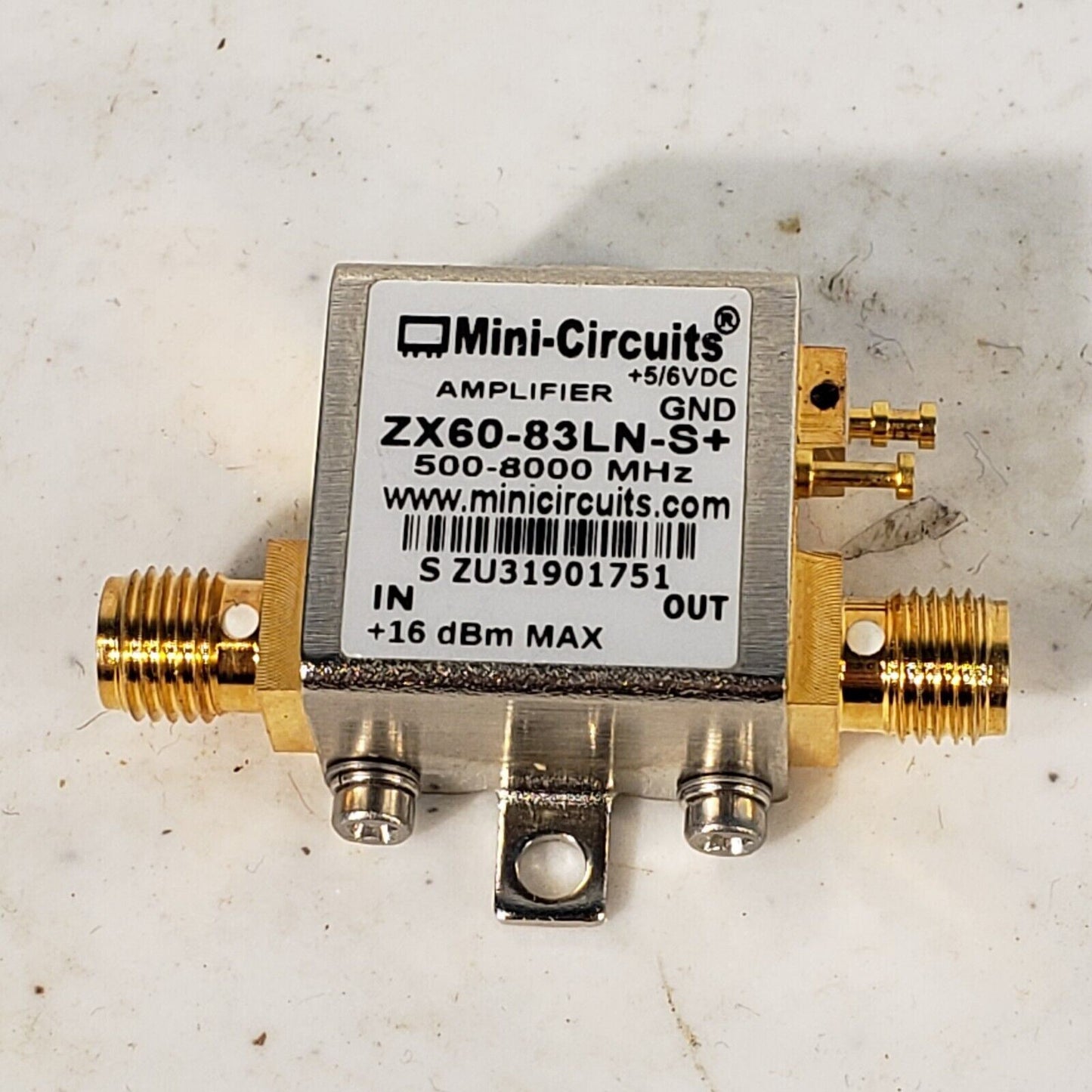 Mini Circuits ZX60-83LN-S+ Low Noise RF Amplifier, 500-8000MHz 8GHz, 50Ω SMA