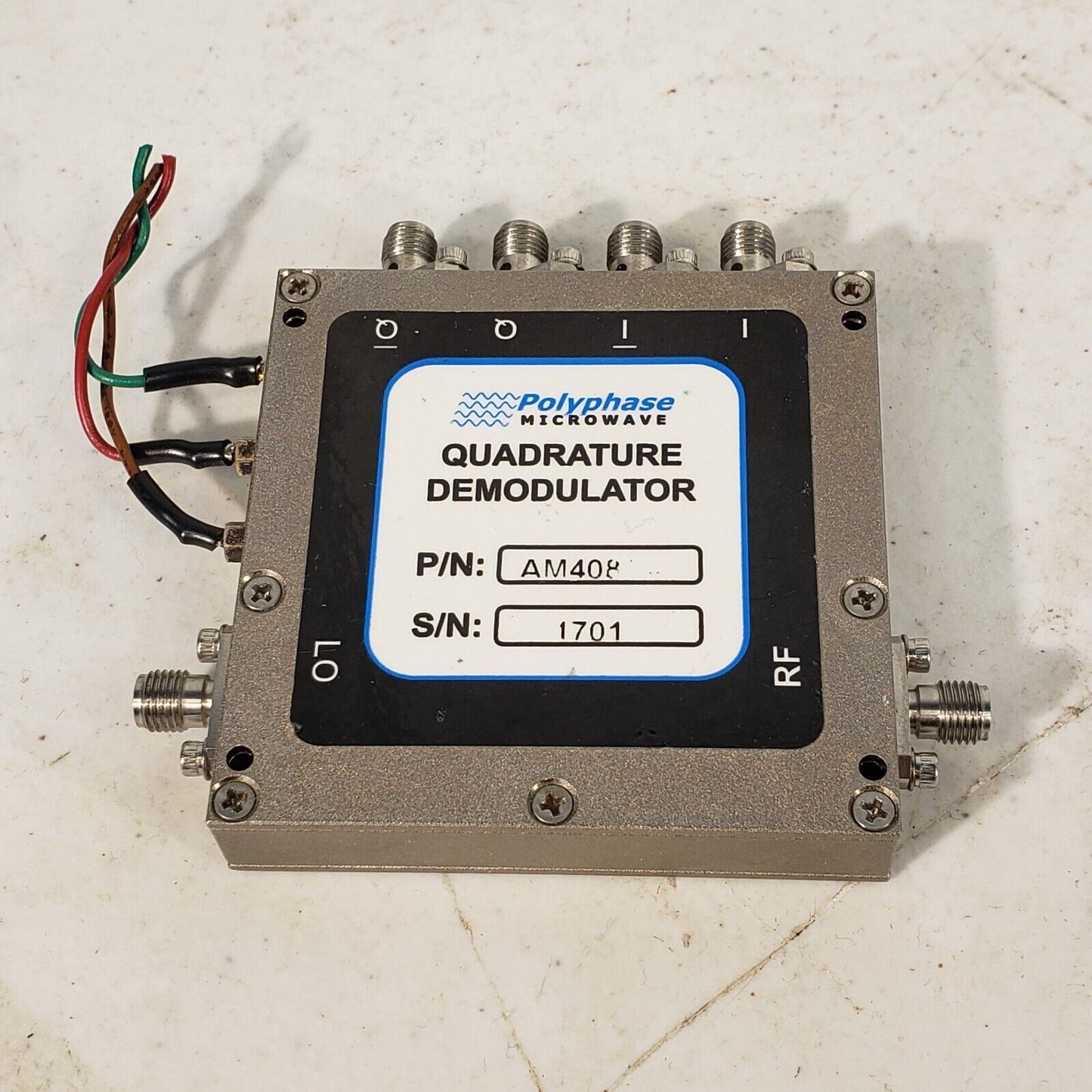 Polyphase Microwave AM4080A RF 4-8 GHz Quadrature Modulator LO I/Q