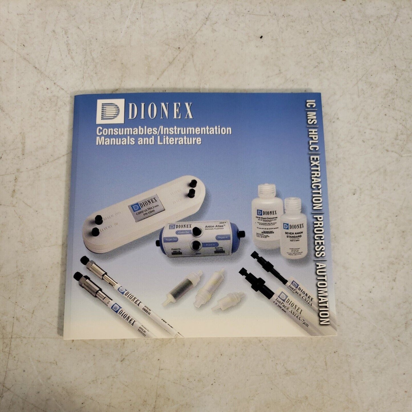 Dionex Consumables/Instrumentation Manuals And Literature CD-ROM August 2001