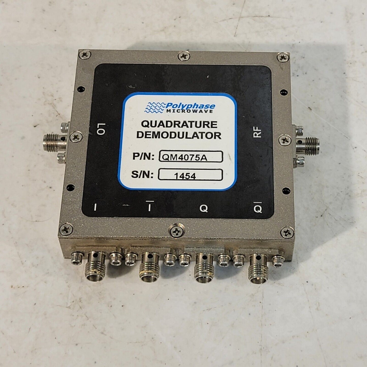 Polyphase Microwave Quadrature Demodulator QM4075A RF LO SMA 4.0-7.5 GHz