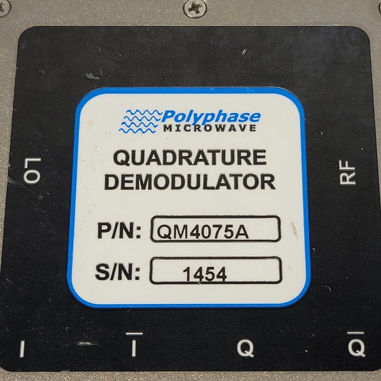 Polyphase Microwave Quadrature Demodulator QM4075A RF LO SMA 4.0-7.5 GHz