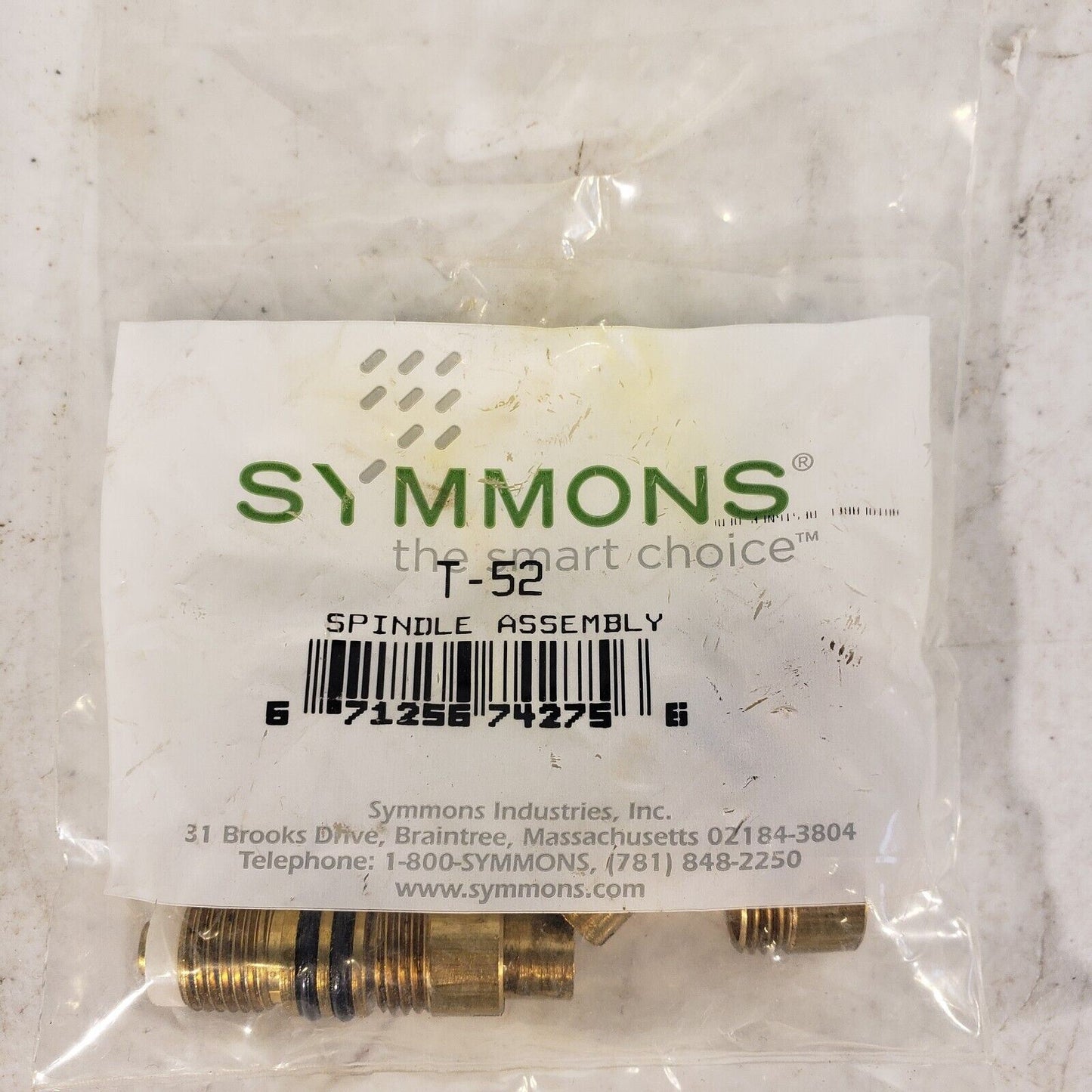 Genuine Symmons Temptrol Stop Spindle Assembly T-52