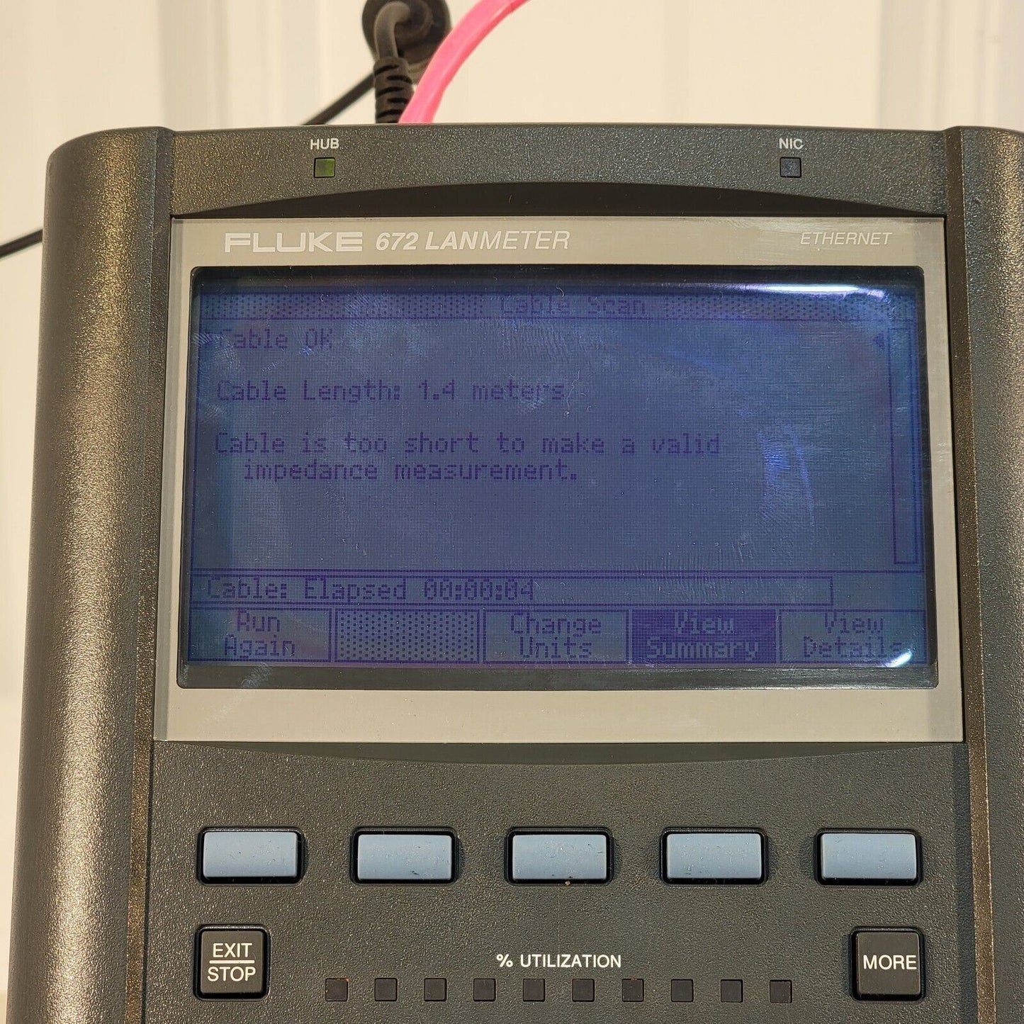 *Tested - Works* FLUKE 672 Ethernet LANmeter Ethernet Network Analyzer w Upgrade