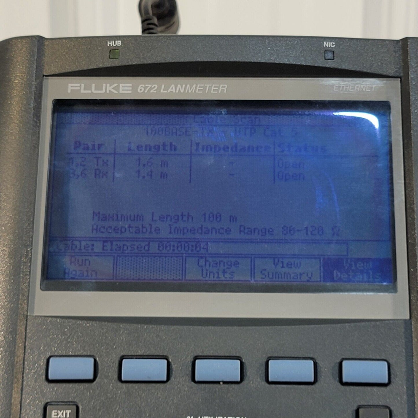 *Tested - Works* FLUKE 672 Ethernet LANmeter Ethernet Network Analyzer w Upgrade