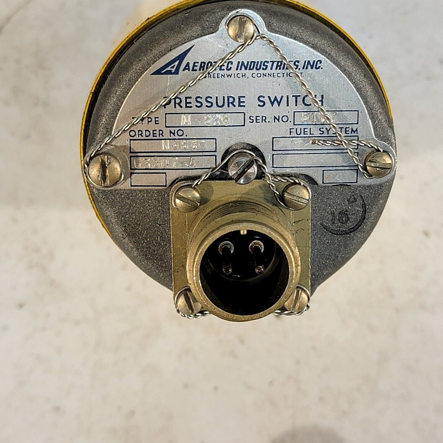 Vintage AEROTEC Pressure Switch M-826 New Dated FEB 1960