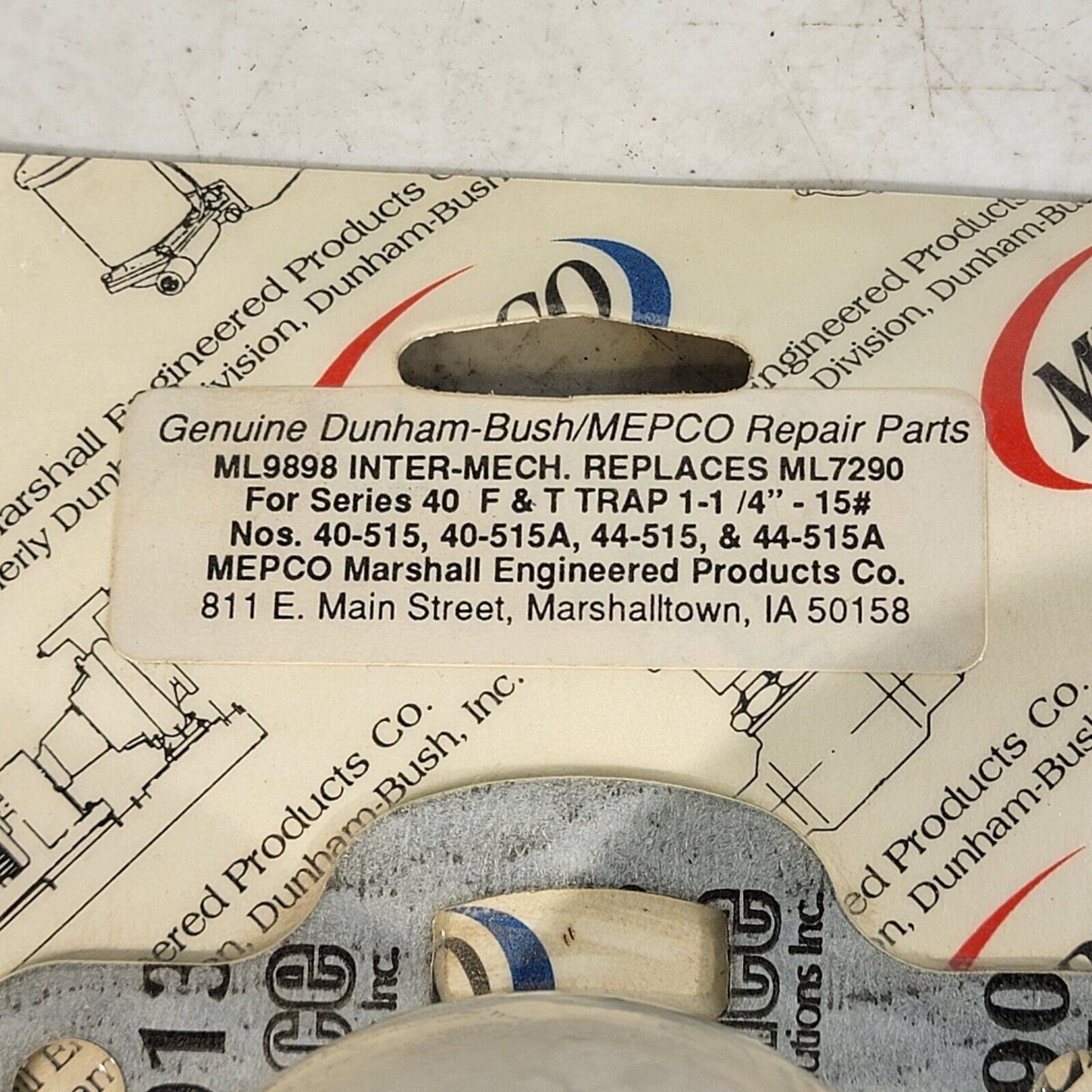 Genuine Mepco ML9898 Inter-Mech Replaces ML7290 For F&T Trap