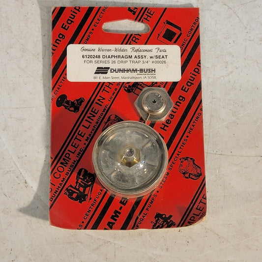 Dunham-Bush 6120248 Diaphragm Assembly Assy w/ Seat For Series 26 Drip Trap 3/4"