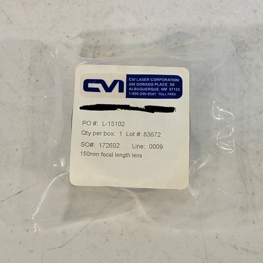 CVI Laser Corporation 150mm Focal Length Lens 1" OD