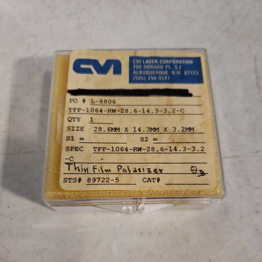 CVI Thin Film Polarizer RW 1064nm, 28.6mm X 14.3mm X 3.2mm
