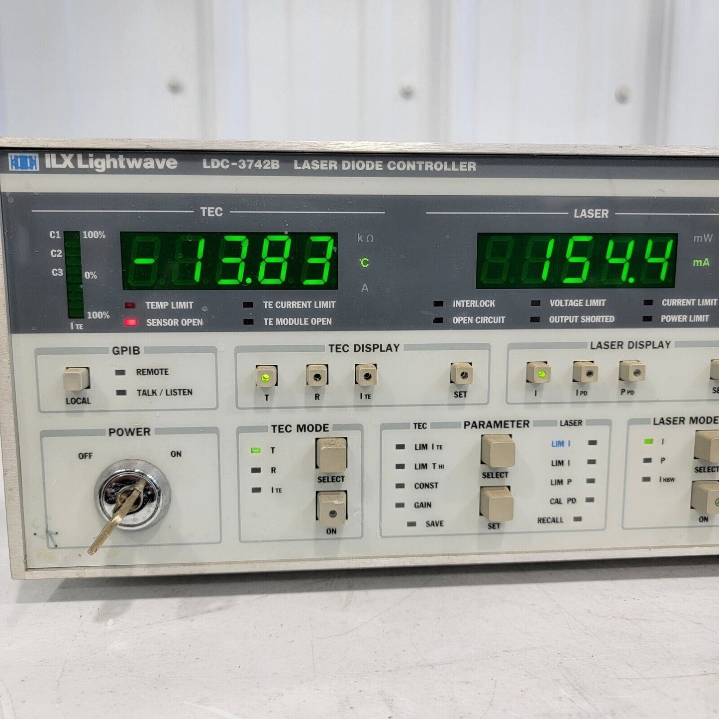 *Works- Tested* ILX Lightwave Newport LDC-3742B Laser Diode Controller w/ TEC