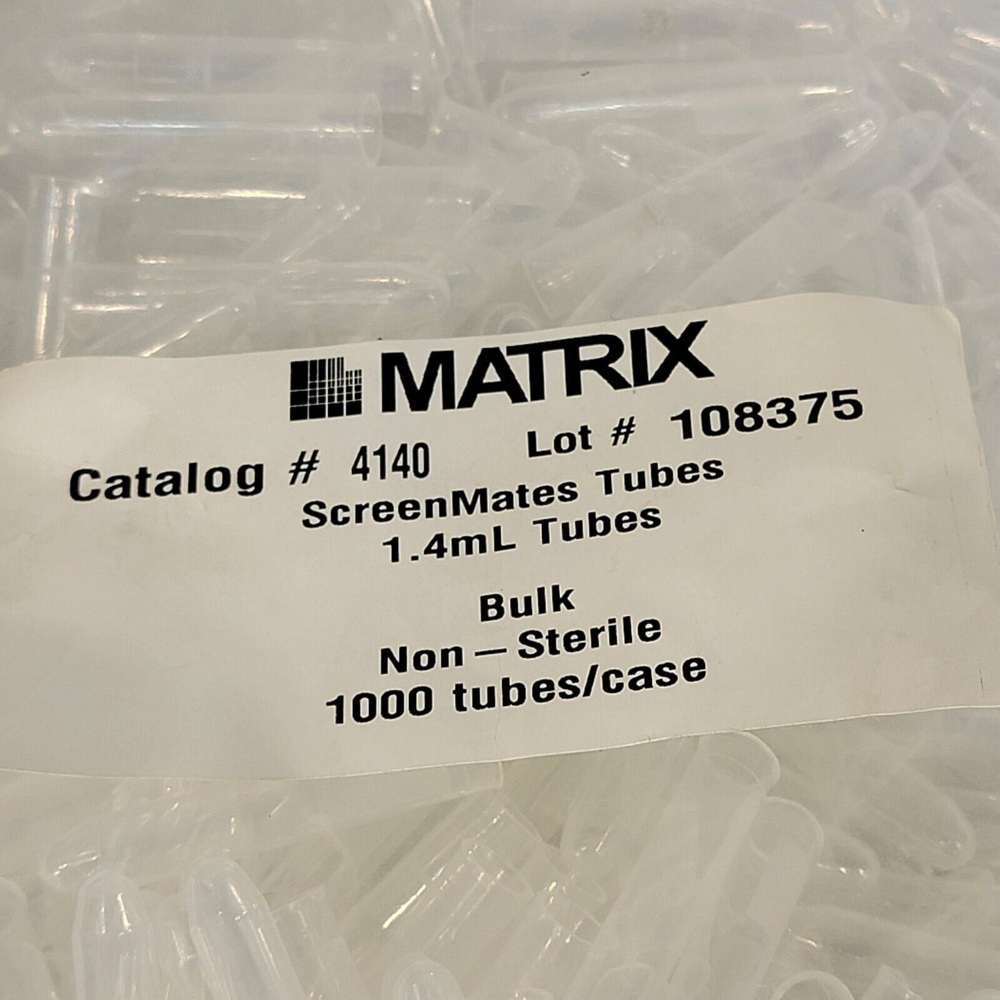 *Lot of 400* Matrix 4140 ScreenMates Tubes 1.4mL Bulk Non-Sterile