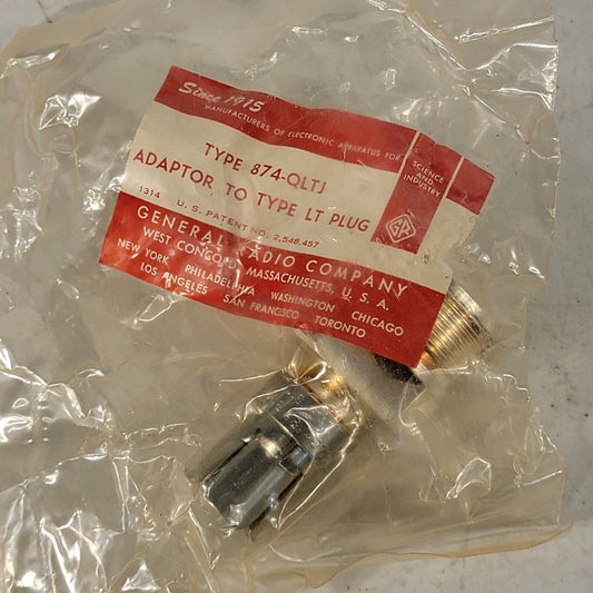 General Radio 875-QLTJ GR-874 to Type-LT Plug RF Adapter